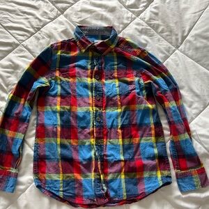 Cat & Jack Multicolor Plaid Button Down Shirt
